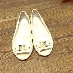 White Tory Burch flats